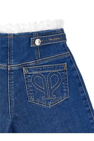 shorts denim con dettagli in pizzo PHILOSOPHY KIDS | I9G40070790062